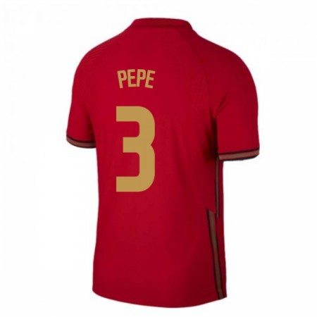 Billiga Fotbollströjor Portugal Pepe 3 Hemma tröja EM 2020 Kortärmad